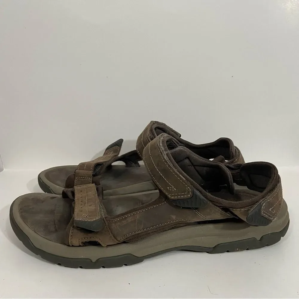 Teva Brown Leather Velcro Strap Outdoor Athletic Sandals